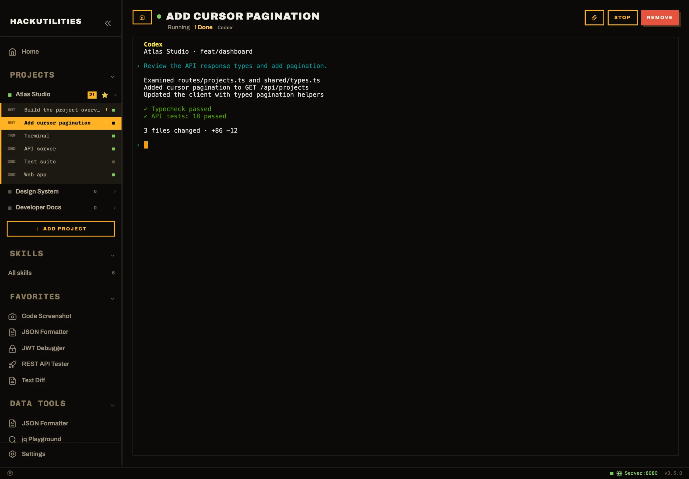 HackUtilities: Codex session