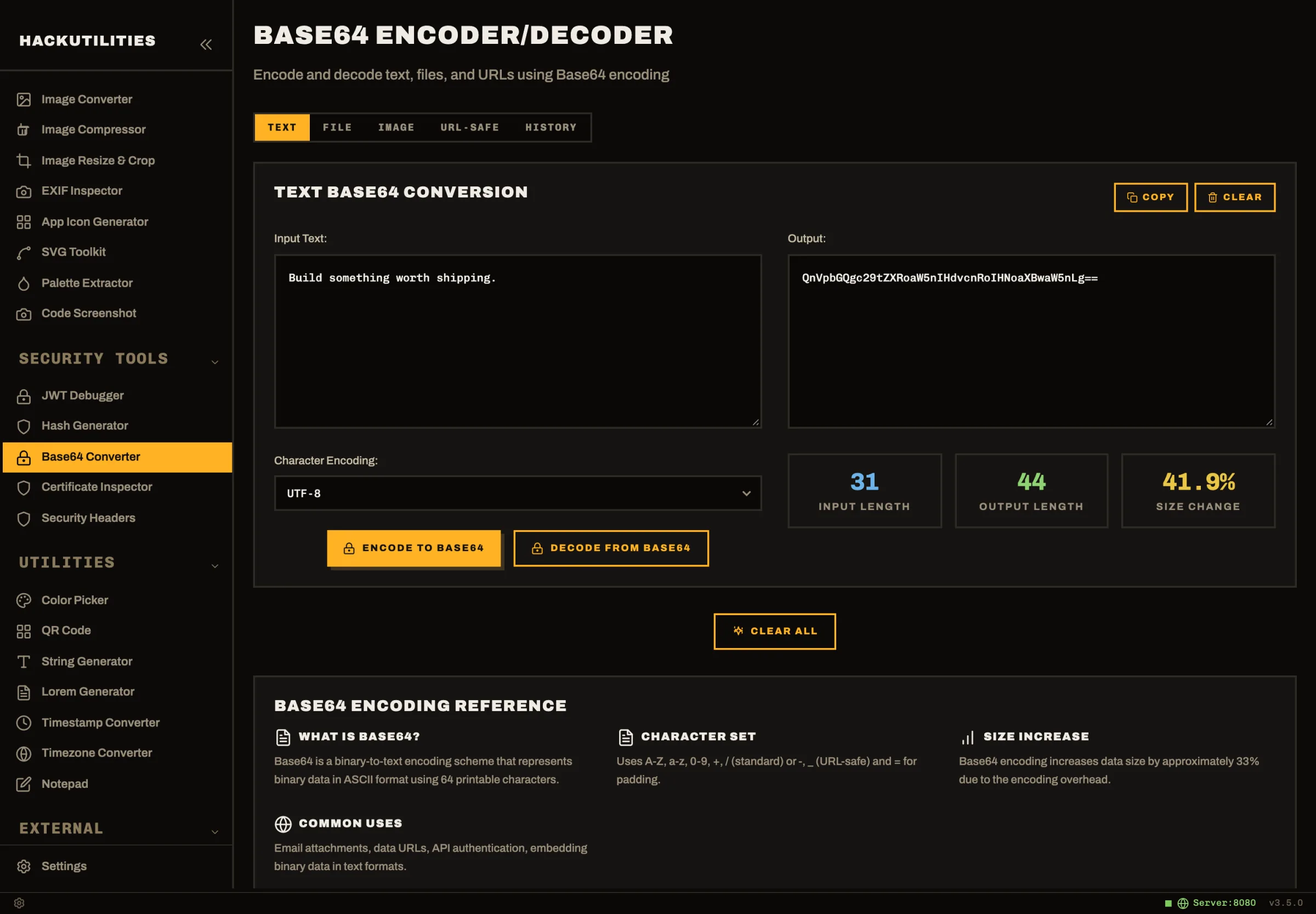 HackUtilities: Base64 Converter