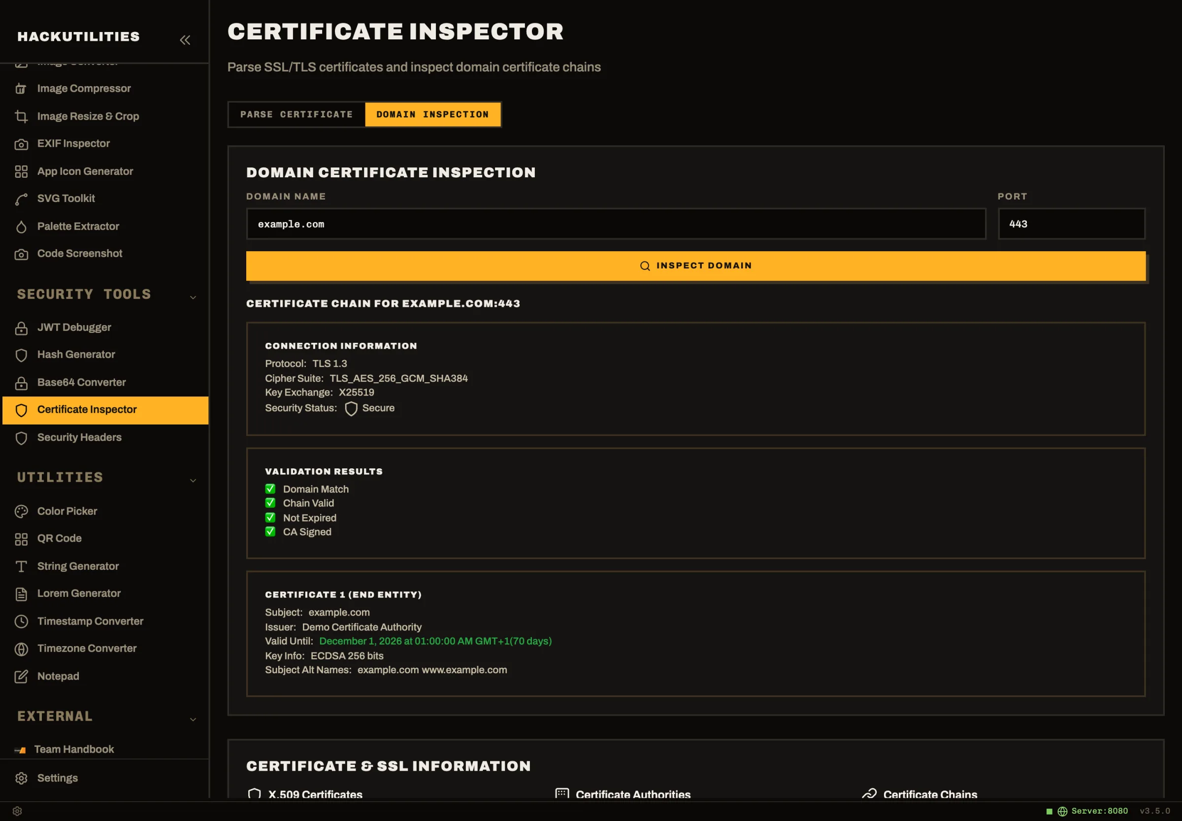 HackUtilities: Certificate Inspector