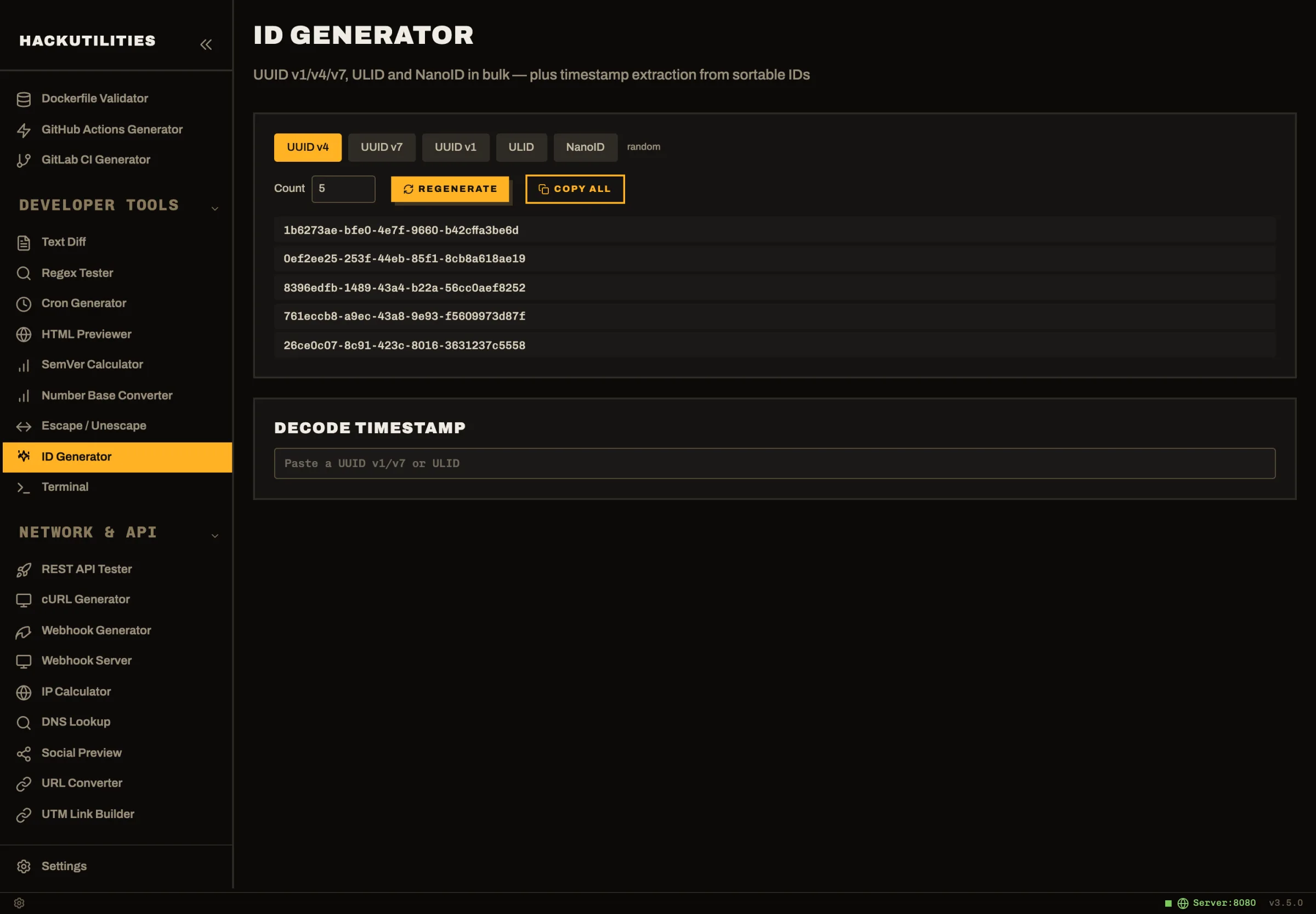 HackUtilities: ID Generator