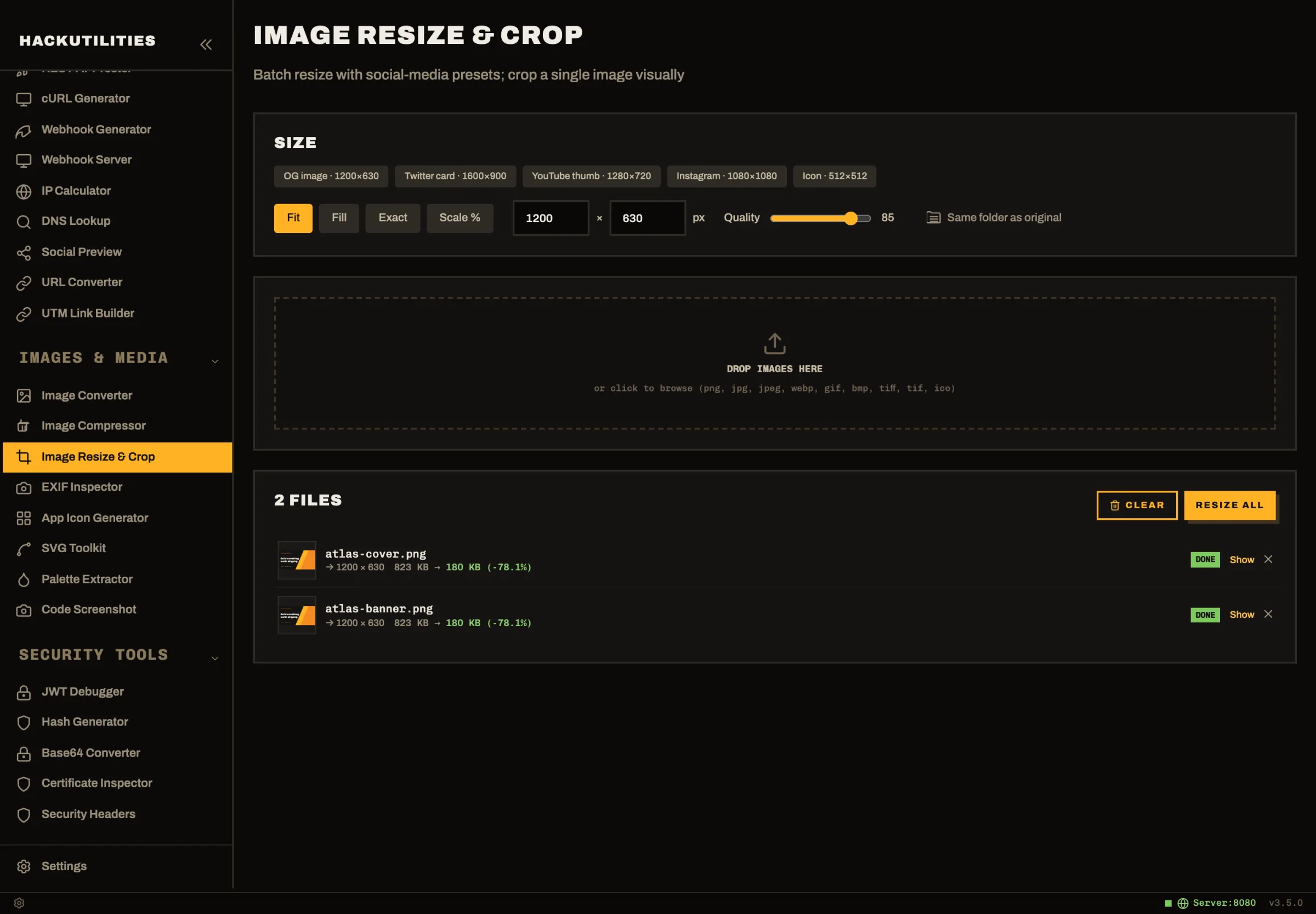 HackUtilities: Image Resize & Crop