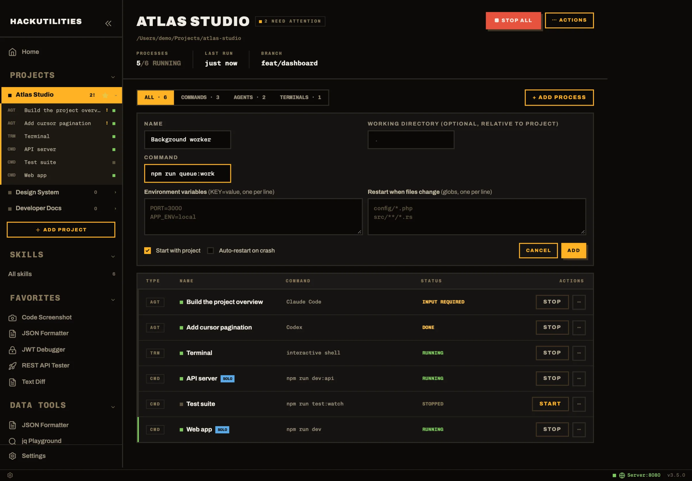 HackUtilities: Configure a command