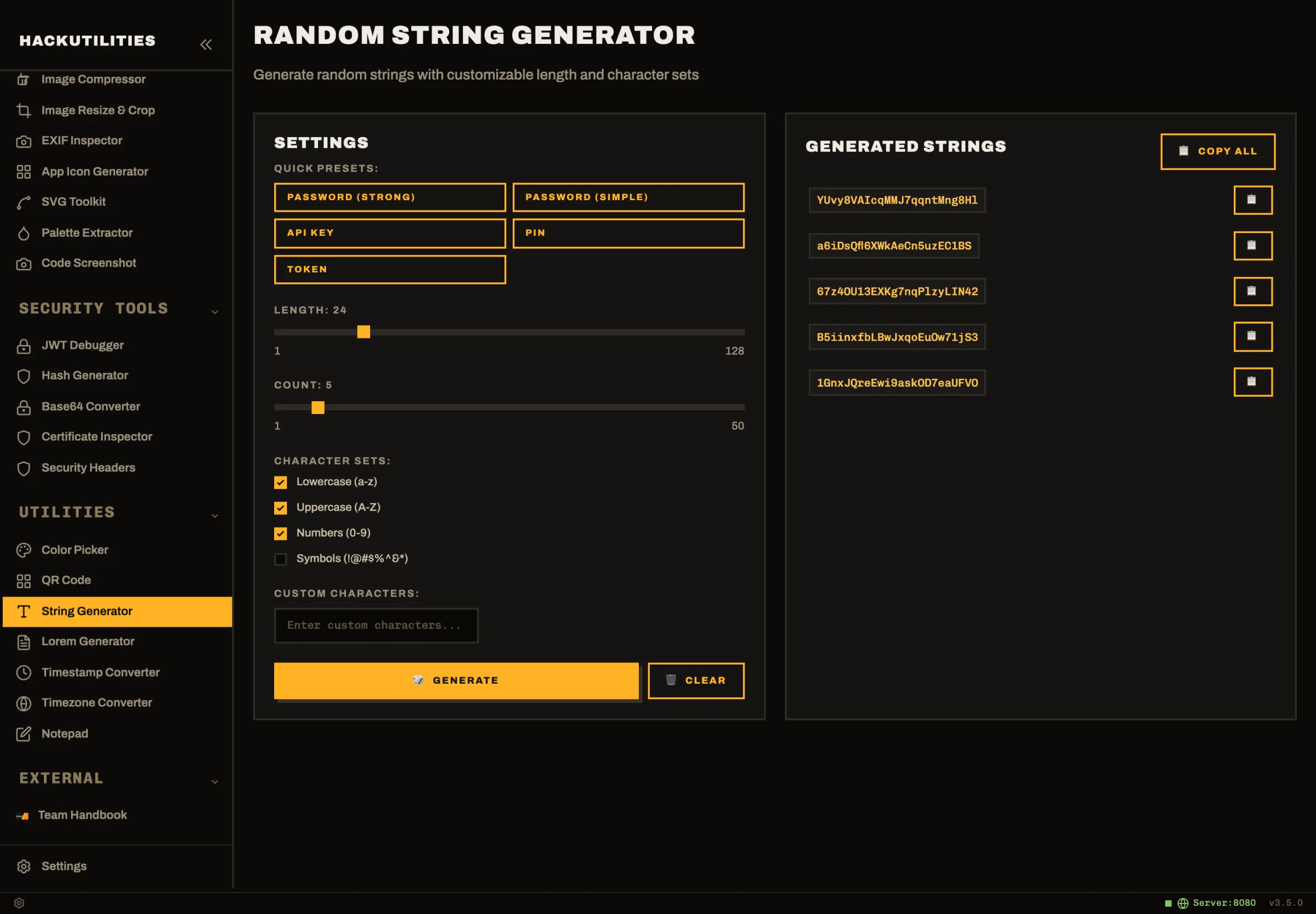 HackUtilities: String Generator