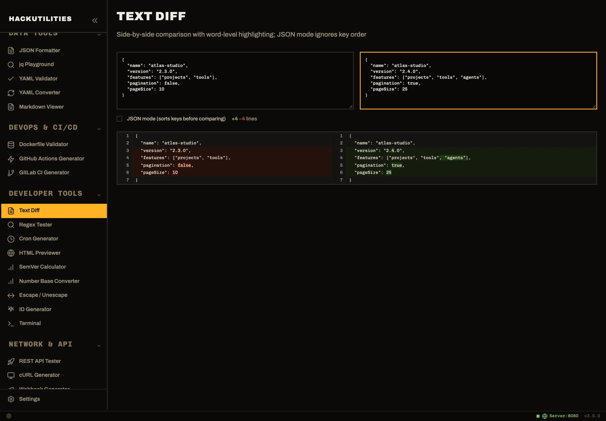 HackUtilities: Text Diff