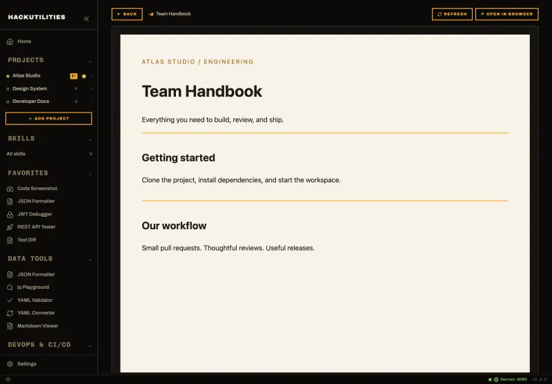 HackUtilities: External page