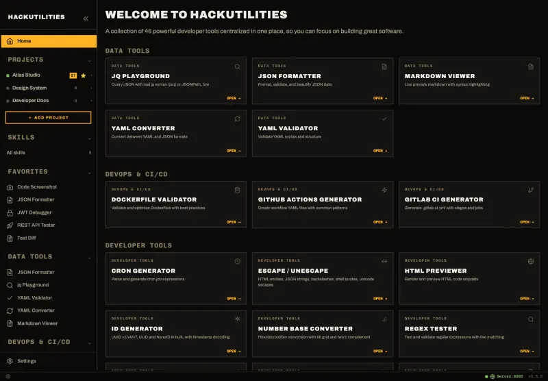 HackUtilities: Home