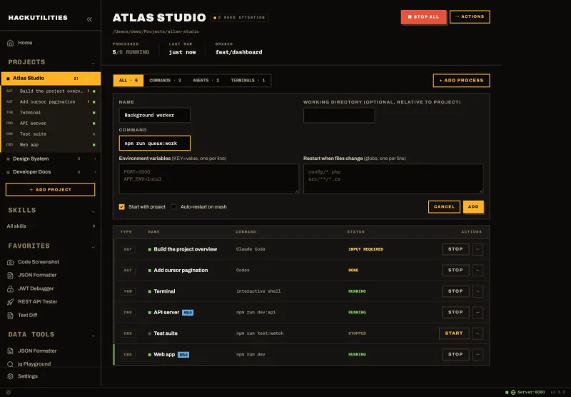HackUtilities: Configure a command
