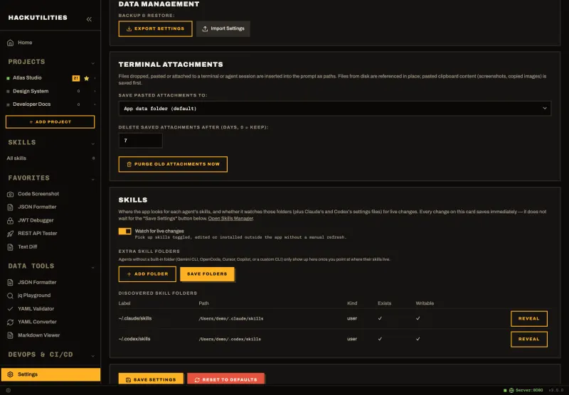 HackUtilities: Data Management
