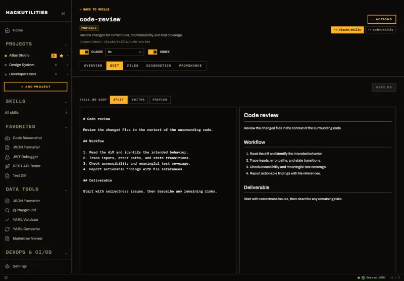 HackUtilities: Skill edit