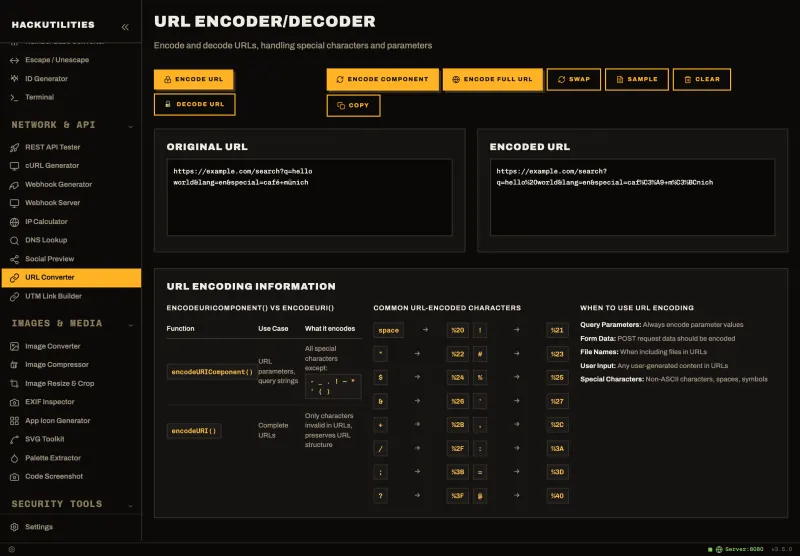 URL Converter in HackUtilities