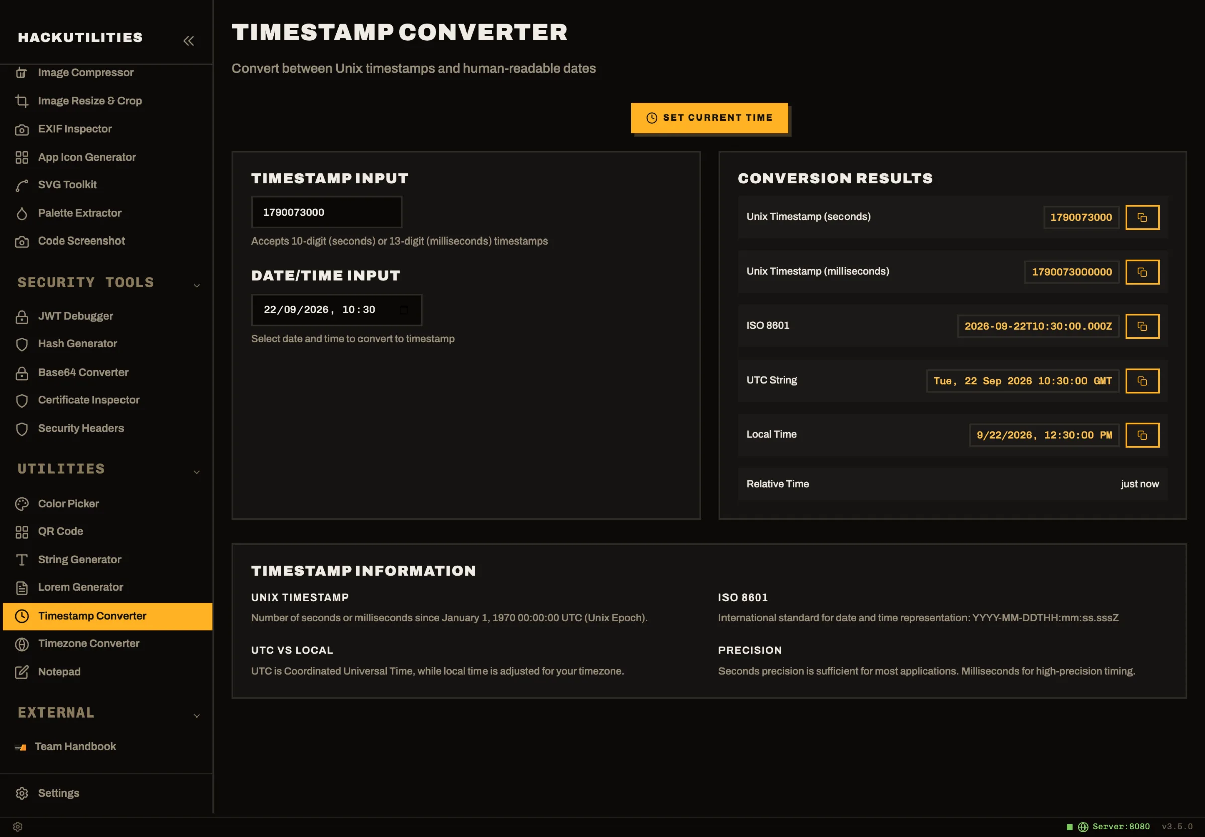HackUtilities: Timestamp Converter