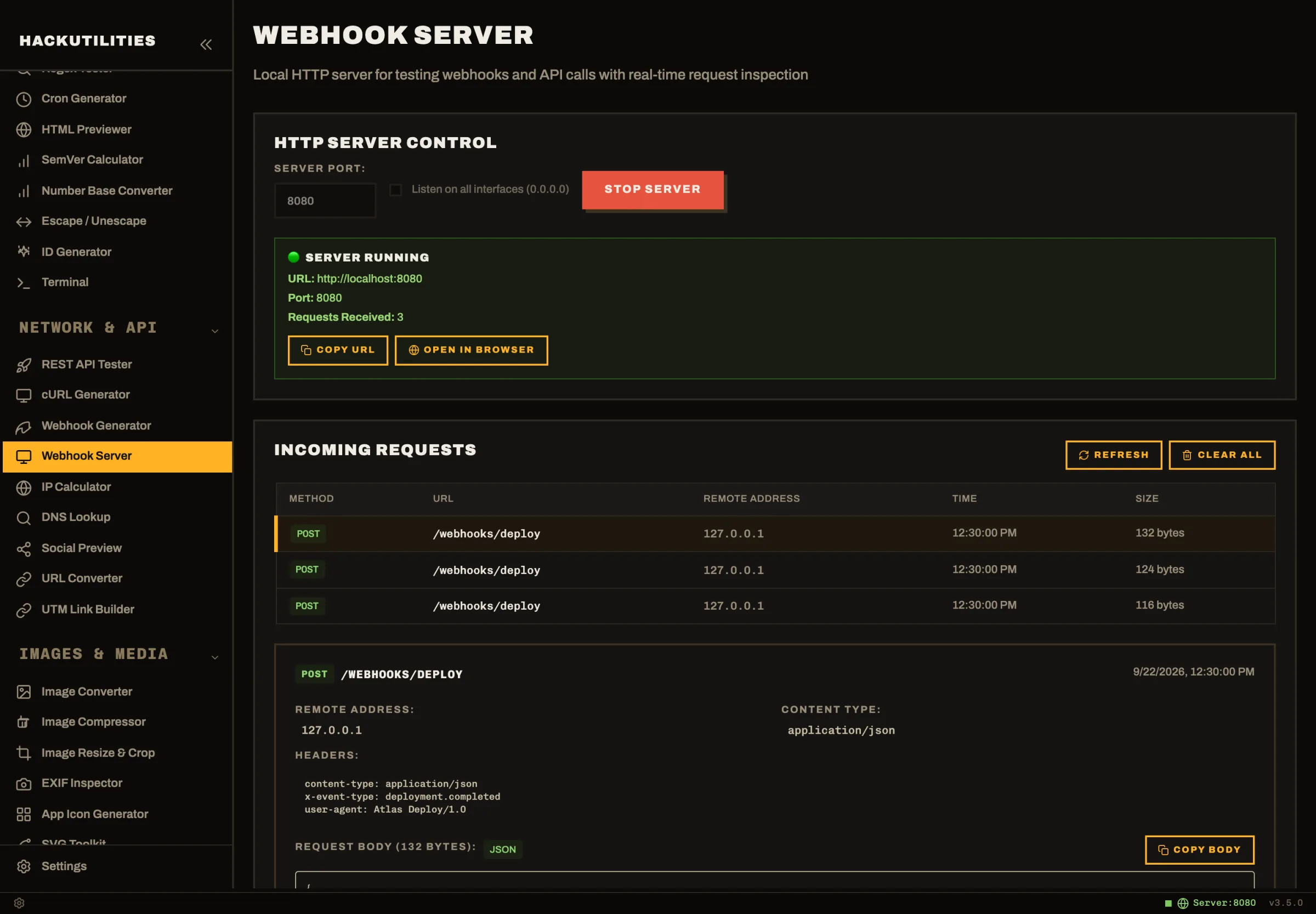 HackUtilities: Webhook Server