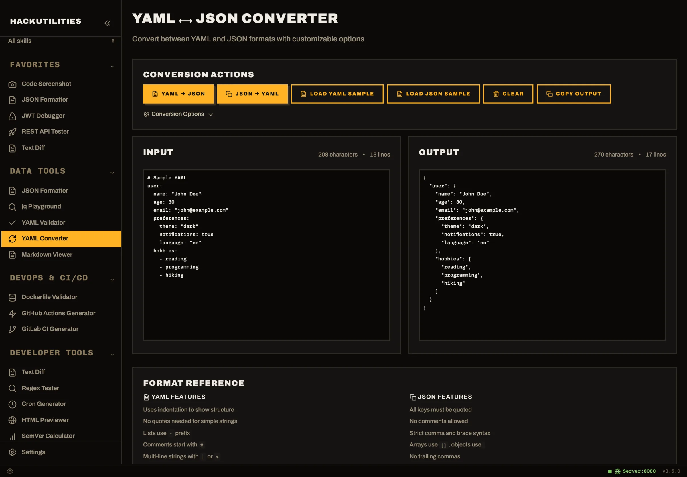 HackUtilities: YAML Converter